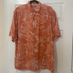 Tommy Bahama IslandZone Men’s Large Floral Camp Shirt S/S Coral